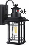 LED Single Head Motion Sensor Glass Outdoor Waterproof Wall Light